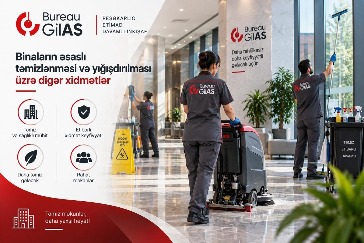 Binaların əsaslı təmizlənməsi və yığışdırılması üzrə digər xidmətlər